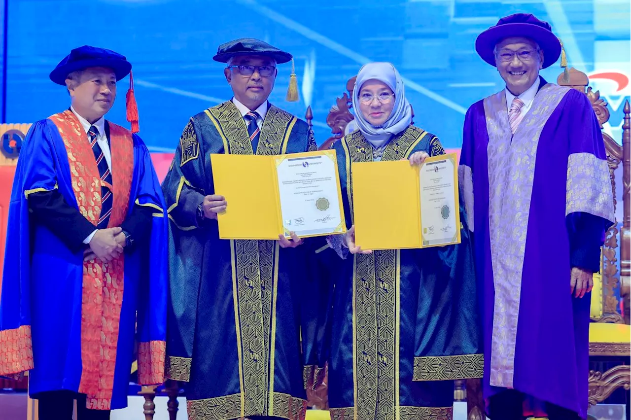 Pahang Royal couple honoured with honorary MMU doctorates