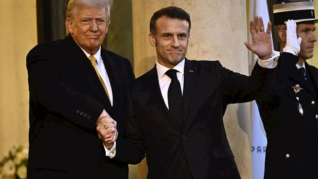 Besuch in Frankreich: Macron empfängt Trump im Élysée-Palast in Paris