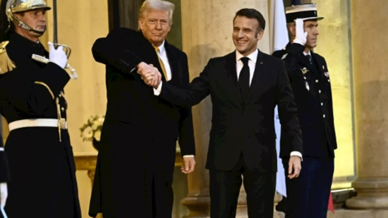 Dreiertreffen von Trump, Selenskyj und Macron im Pariser Elysée-Palast