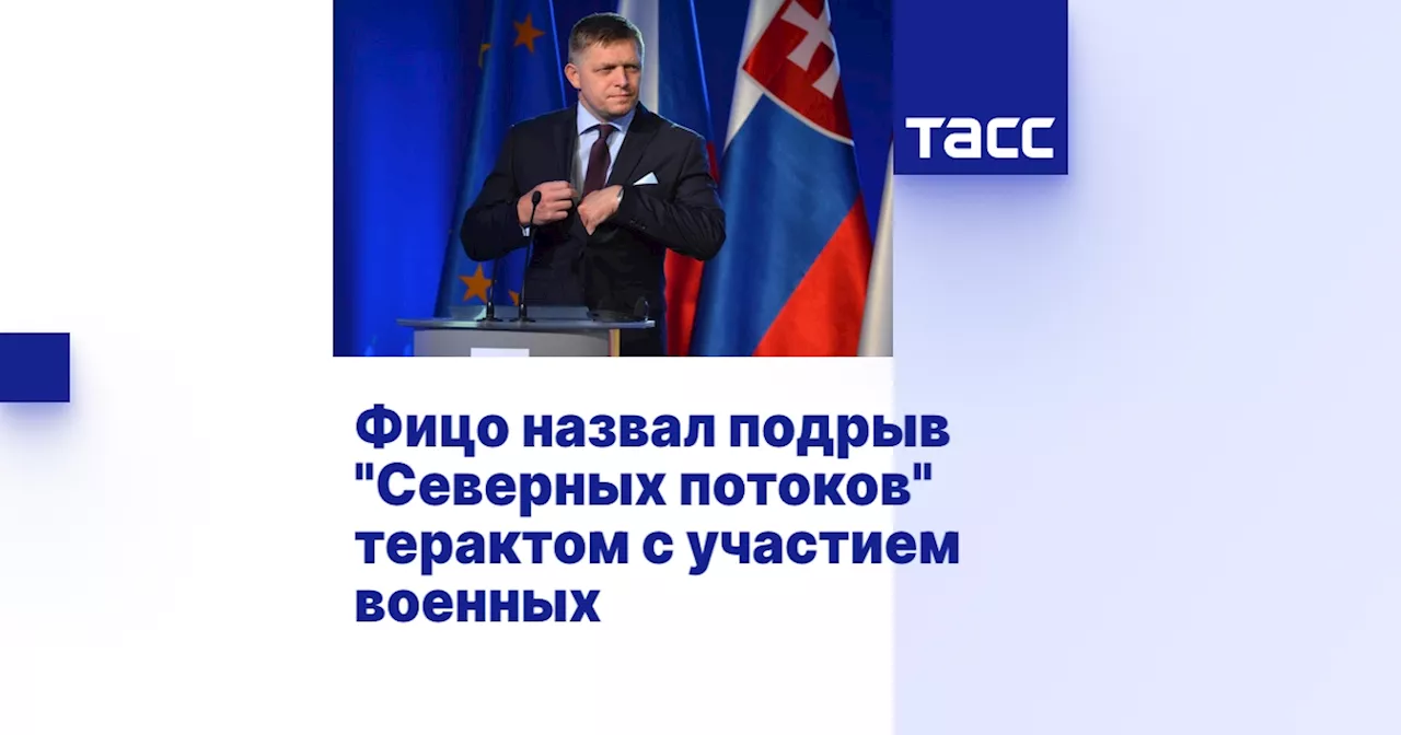 Фицо назвал подрыв 'Северных потоков' терактом с участием военных