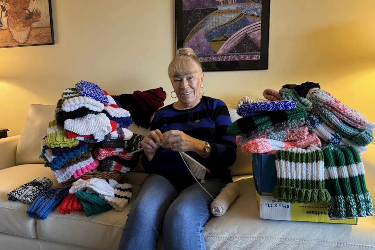 Okanagan senior knits 100 toques for Ukrainian children in the throes of war