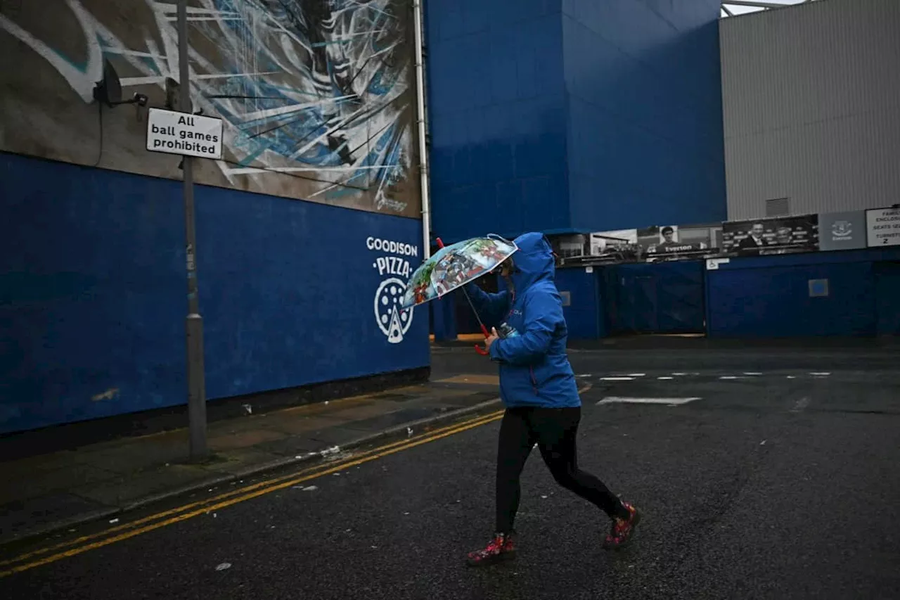 Liverpool’s Premier League clash at Everton postponed due to high winds