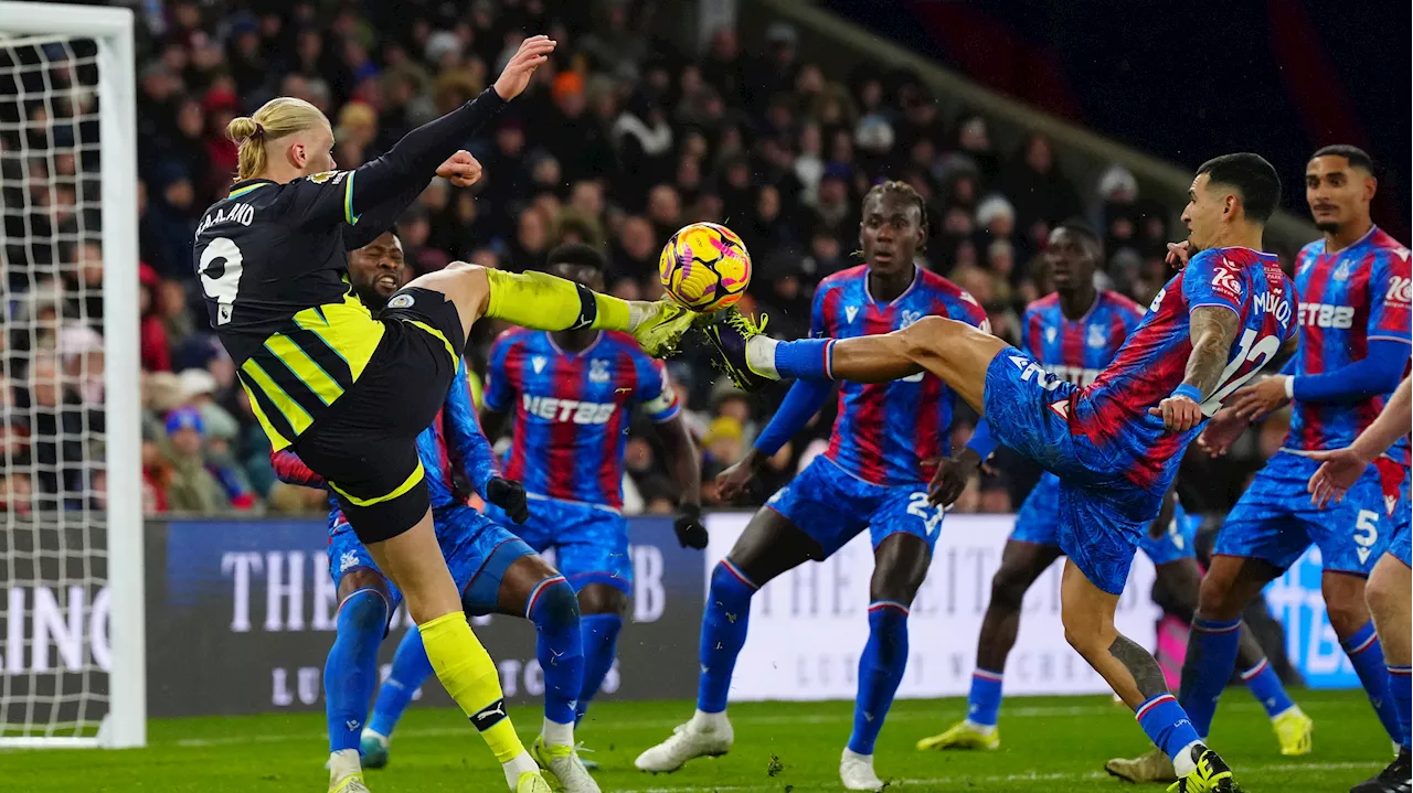 Man City drops more points after draw with Crystal Palace