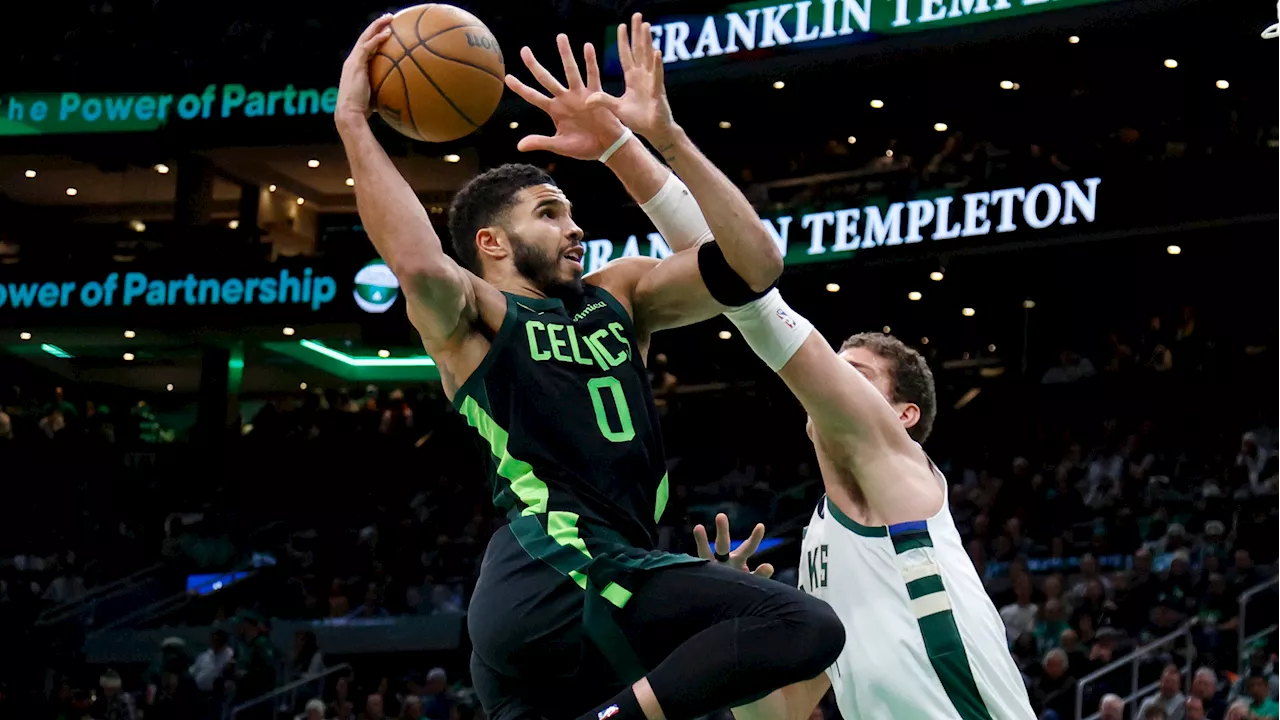 Tatum has double-double to lift Celtics past Bucks