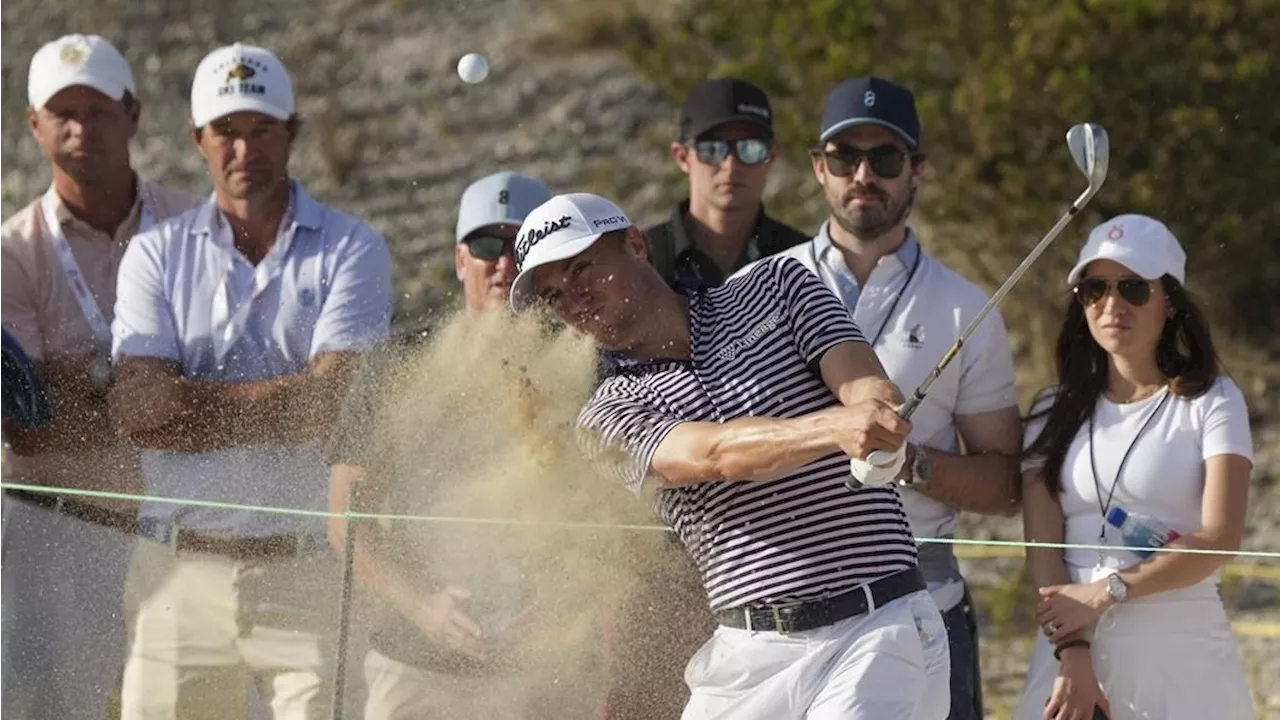 Thomas uses big drives, a few big putts to take lead over Scheffler in Bahamas