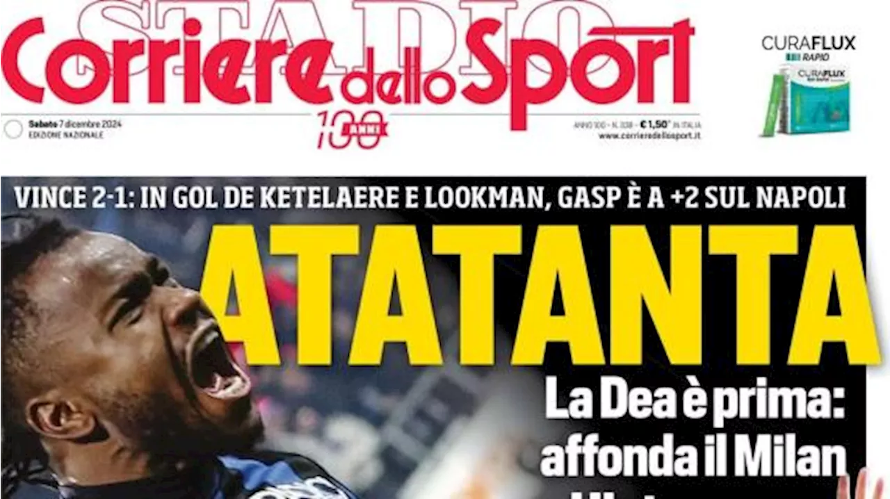 Corriere dello Sport in apertura sul primo posto della Dea: 'Atatanta'