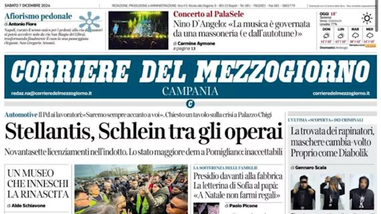 Il Corriere del Mezzogiorno titola: 'La cazzimma di Conte e la sceneggiata per ADL'