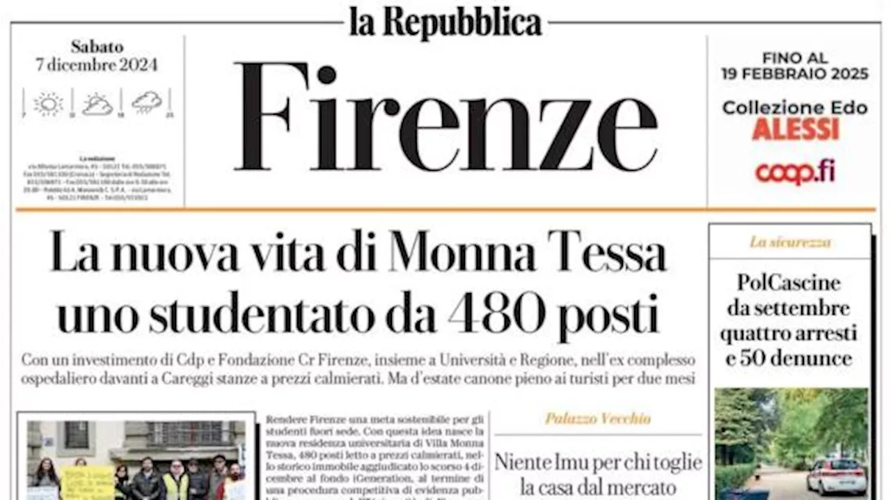 La Repubblica di Firenze titola su Bove: 'Il rispetto dei sentimenti'