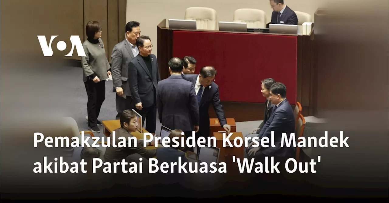 Pemakzulan Presiden Korsel Mandek akibat Partai Berkuasa 'Walk Out'