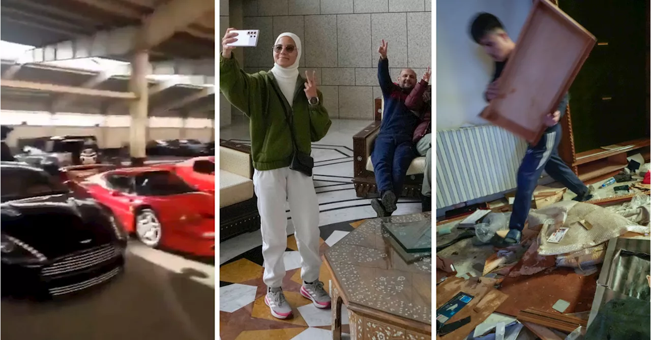 Luxury cars, selfies and guns: Assad's palace, home looted