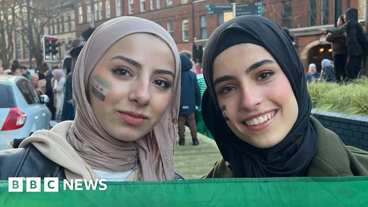 Syria: Crowd gathers in Belfast to celebrate fall of Bashar al-Assad