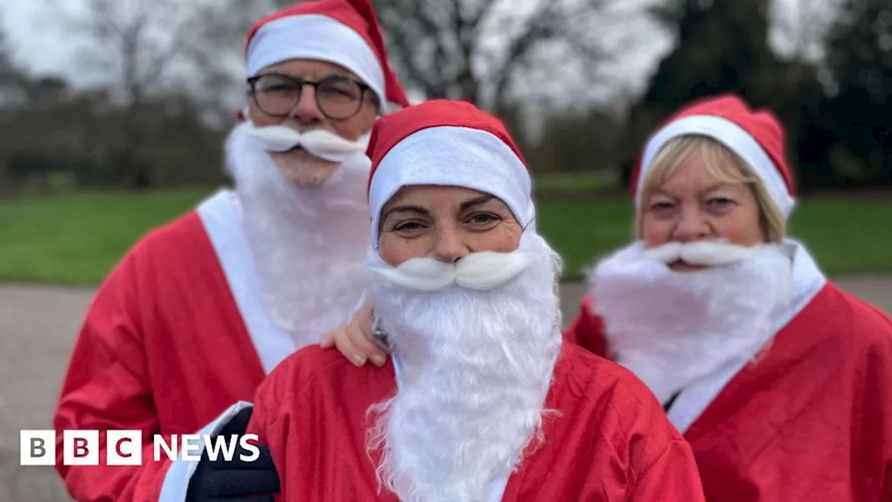 Santas brave 5k run despite Storm Darragh cancellation