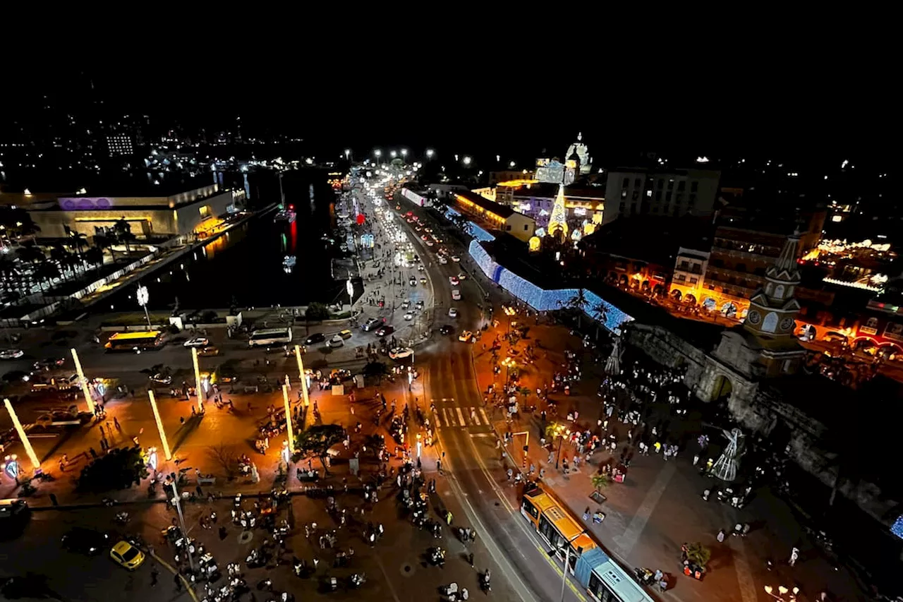 Cartagena dio la bienvenida a la Navidad con el alumbrado más hermoso de Colombia