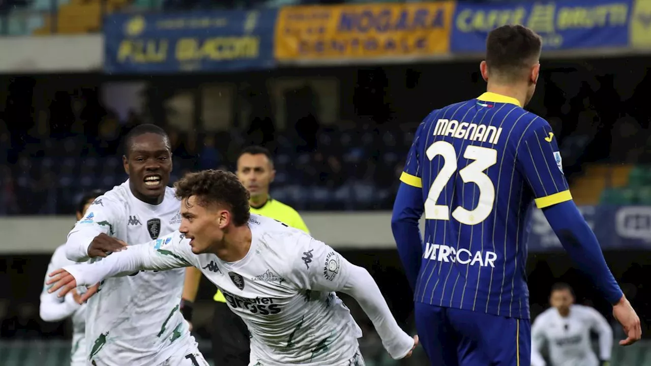 Verona-Empoli risultato 1-4: Esposito, Colombo e Cacace affondano Zanetti