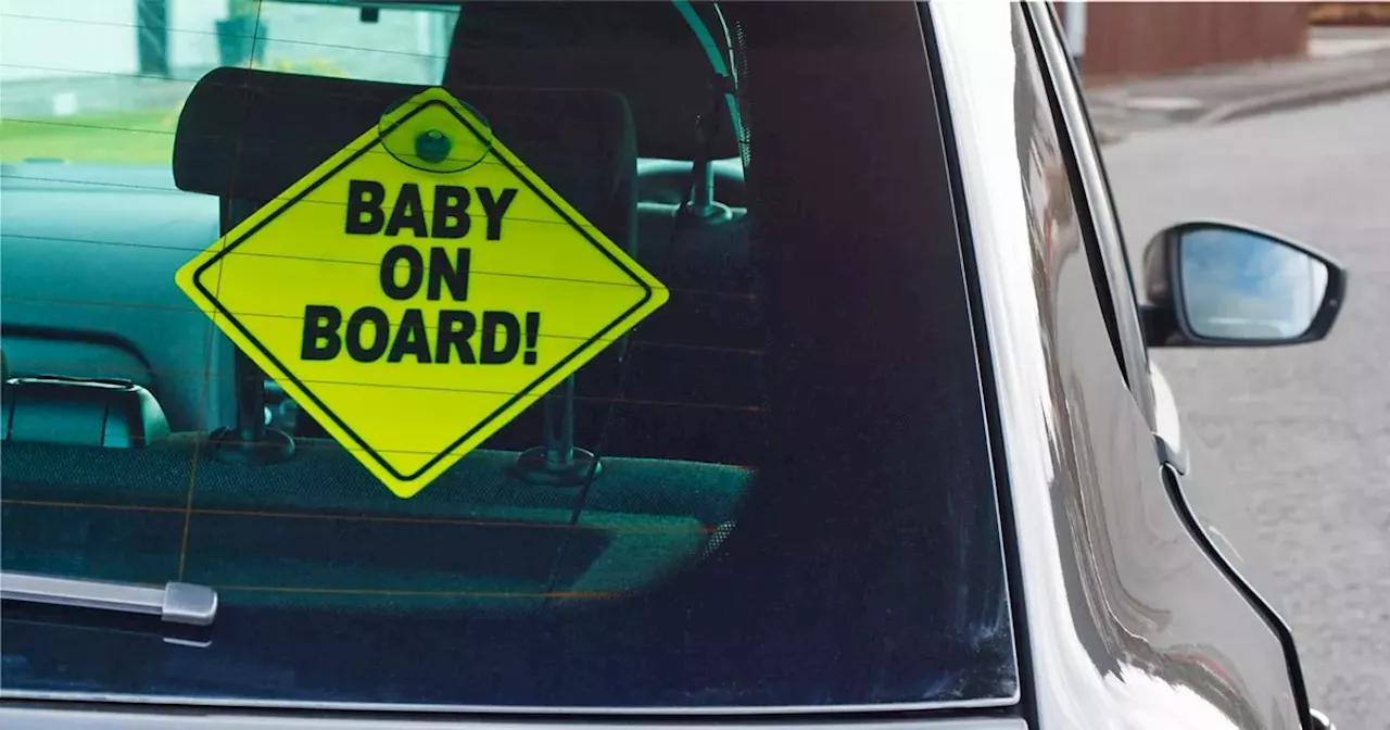 Baffled parents are only just learning 'terrifying' reason 'baby on board' car signs exist