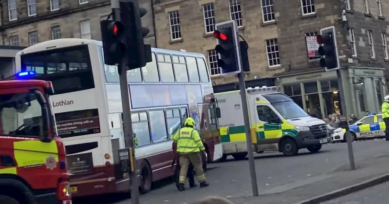 Edinburgh city centre locked down after man hit by bus as cops race to scene