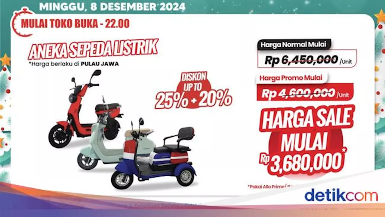 Beli Sepeda Listrik Hemat hingga Rp 2,7 Jutaan di Transmart Full Day Sale