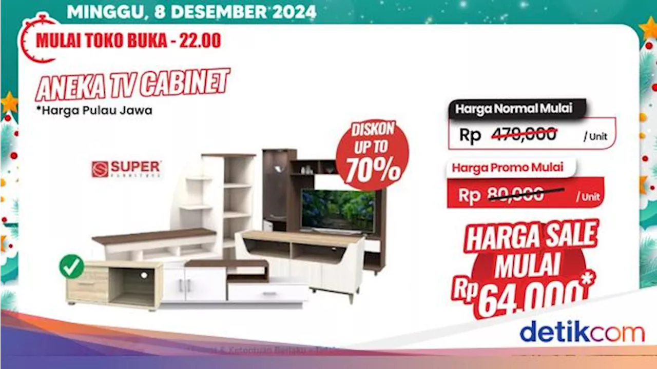 Murahnya Kebangetan! Lemari TV Mulai Rp 60 Ribuan di Transmart Full Day Sale