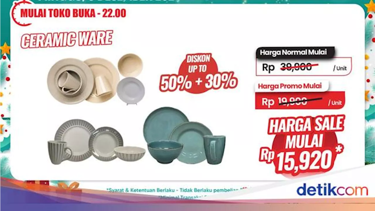 Piring-Cangkir Cantik Dijual Murah Meriah di Transmart Full Day Sale