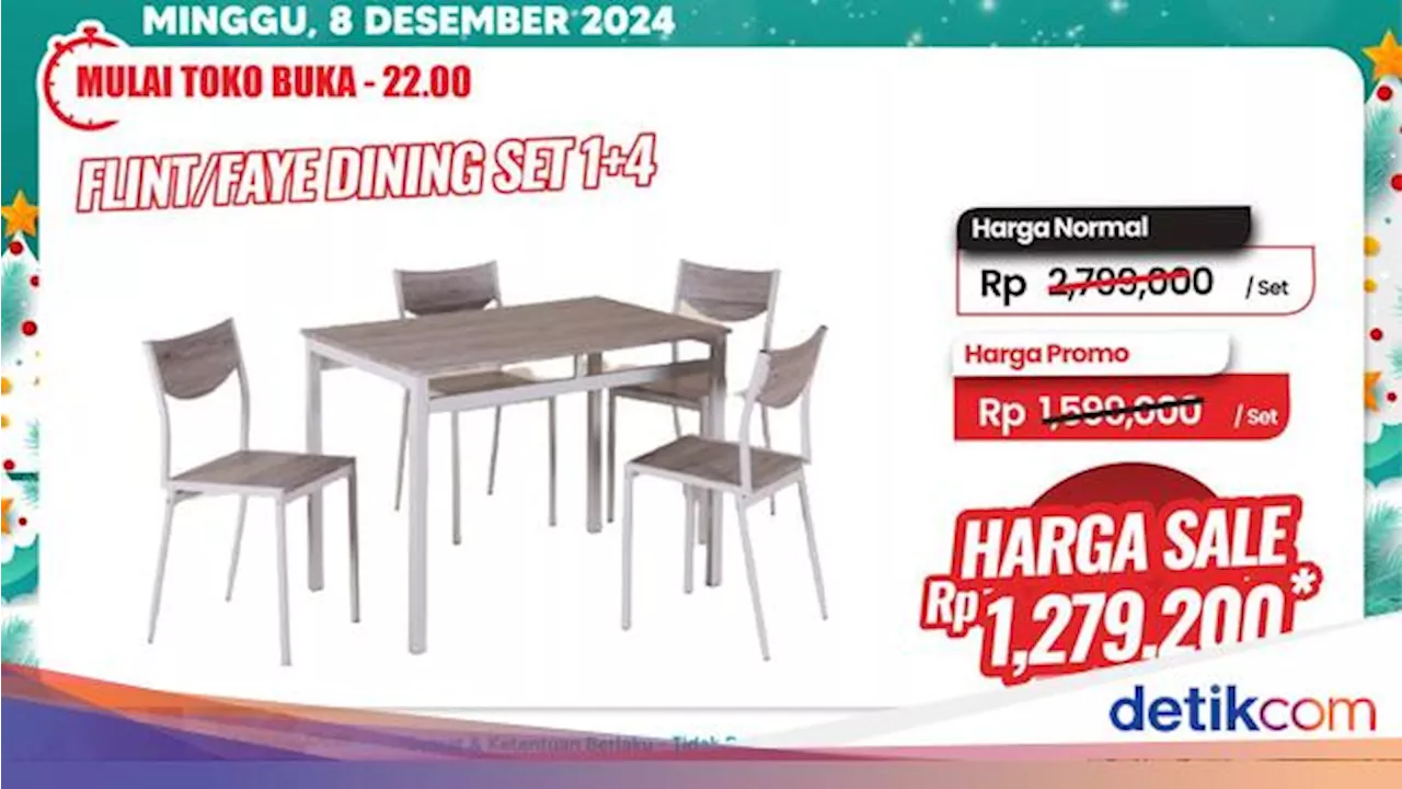 Satu Set Meja Makan Diskon hingga Rp 1 Jutaan di Transmart Full Day Sale!