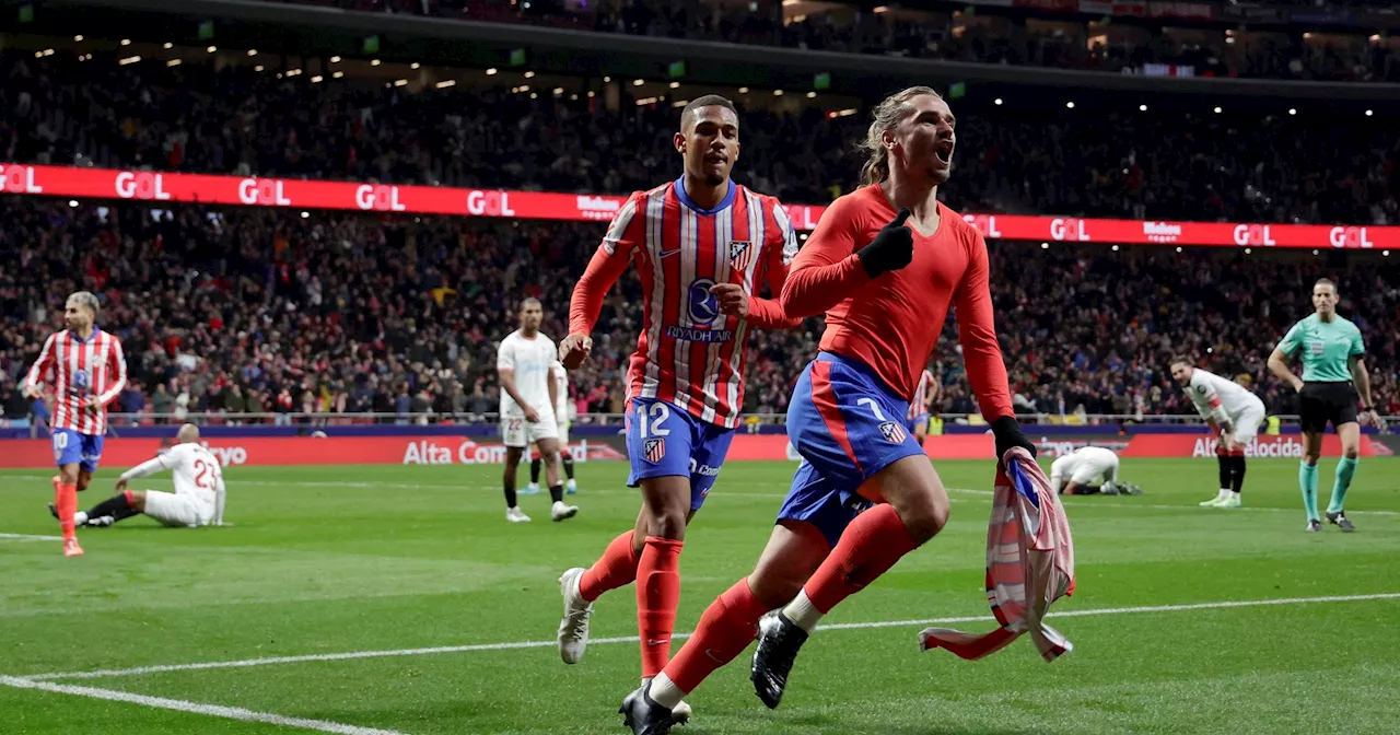 Atlético Madrid kämpft sich dank Antoine Griezmann gegen FC Sevilla trotz 1:3 zurück und mischt im Titelrennen mit