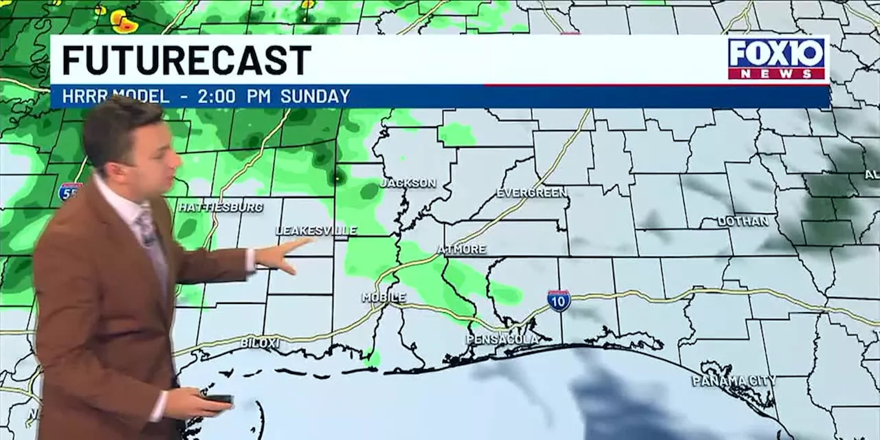 Cloudy and mild Sunday with rain chances increasing