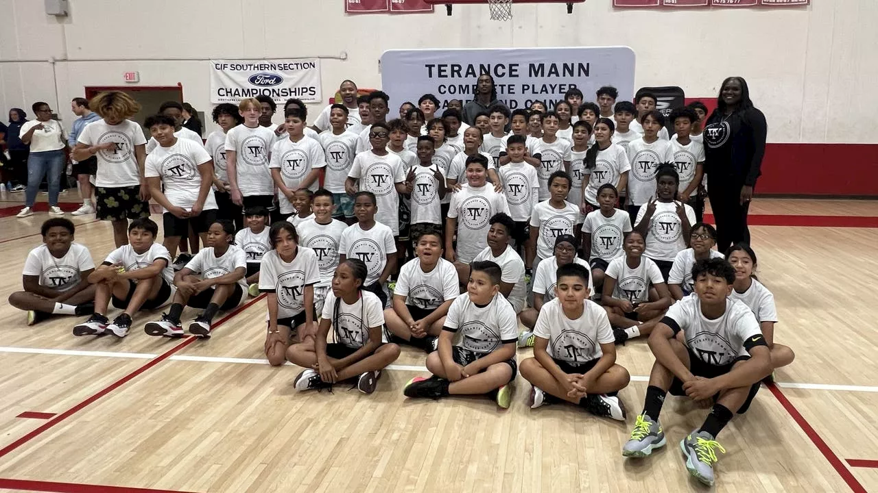 Clippers star Terance Mann hosts basketball clinic for young athletes in Inglewood