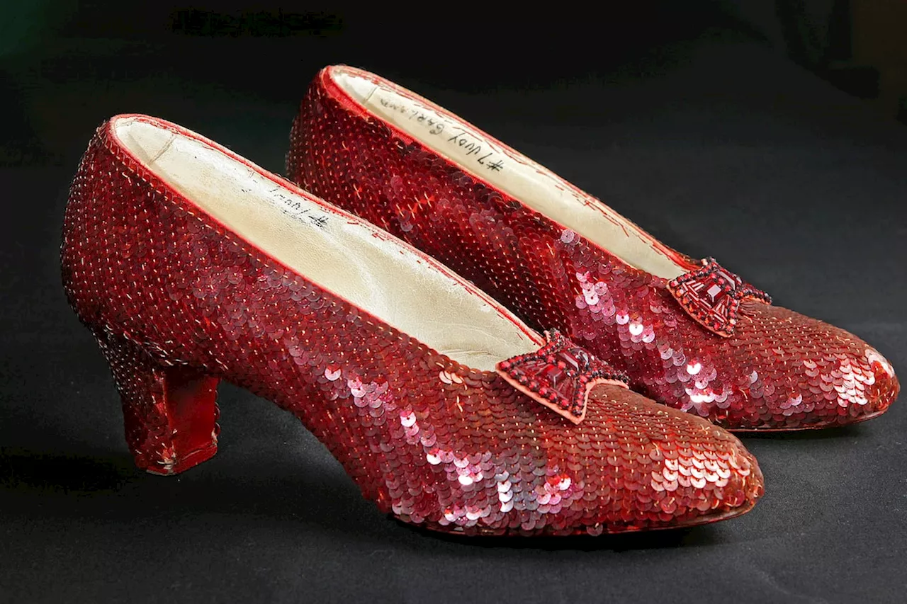 Stolen ruby slippers worn by Judy Garland in ‘The Wizard of Oz’ are auctioned for $28 million