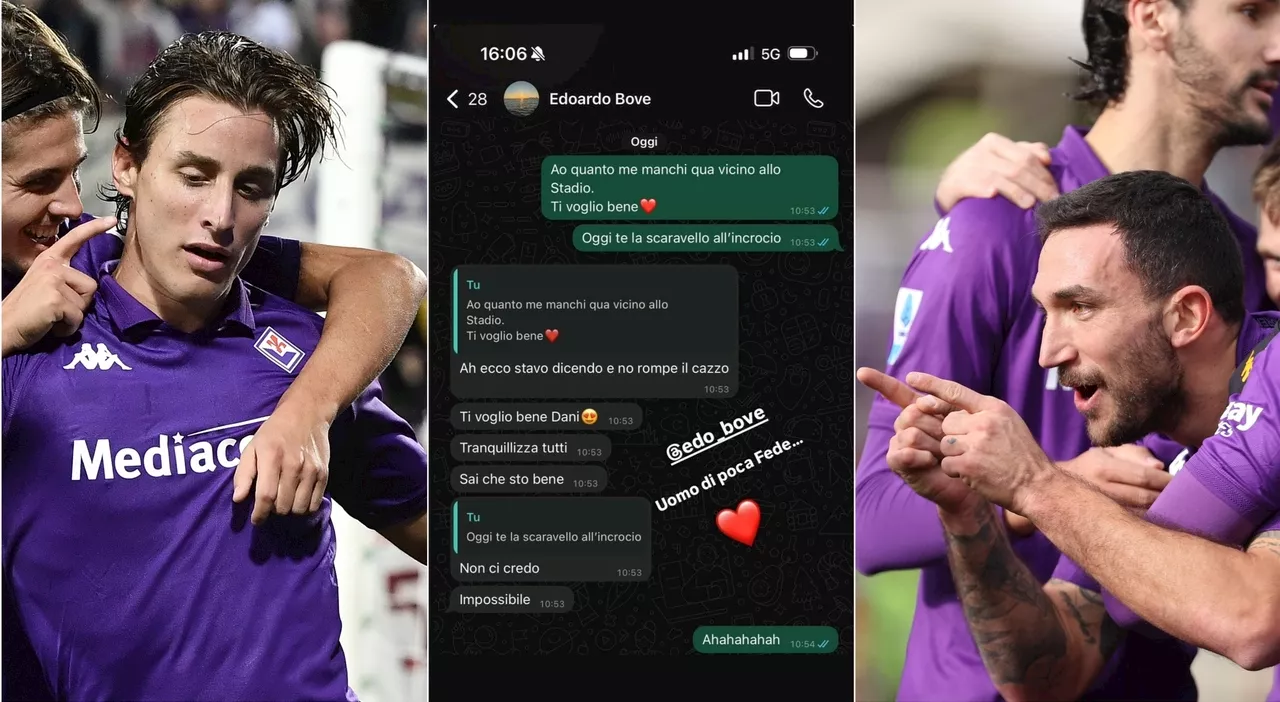 Fiorentina, Cataldi e la promessa (mantenuta) con Bove: «Mi manchi, oggi te la metto all'incrocio»