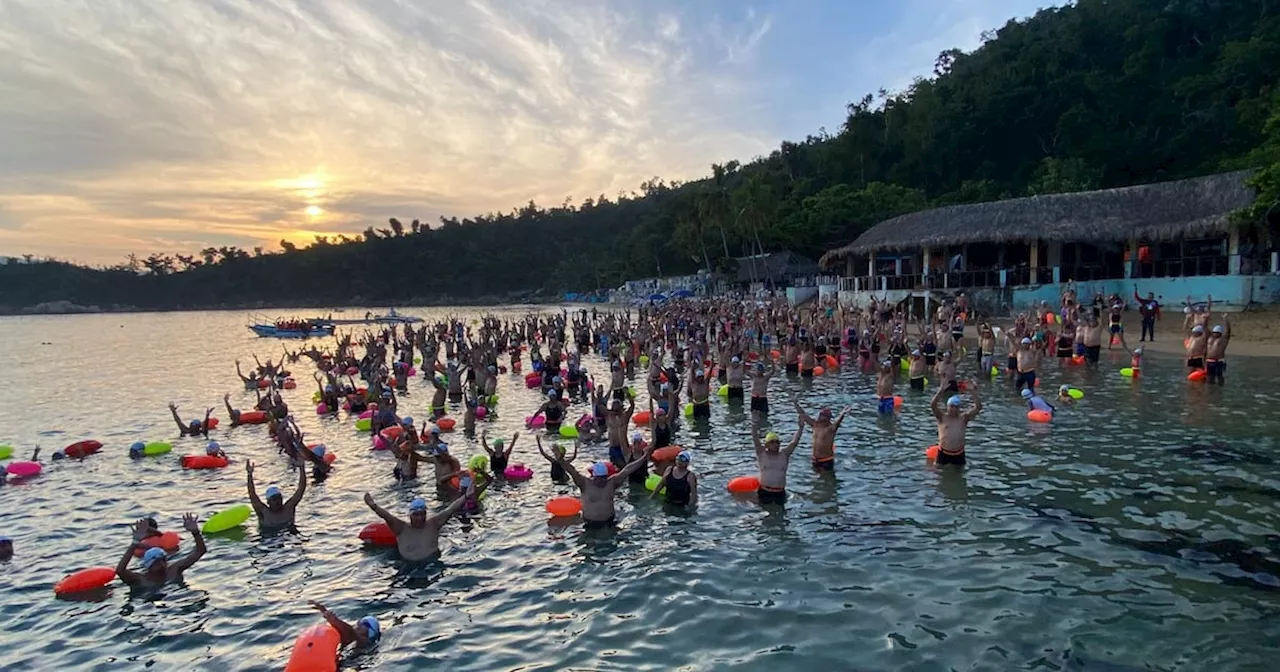 Presidenta municipal de Acapulco da la bienvenida a participantes del 65º Maratón Internacional de Aguas Abiertas