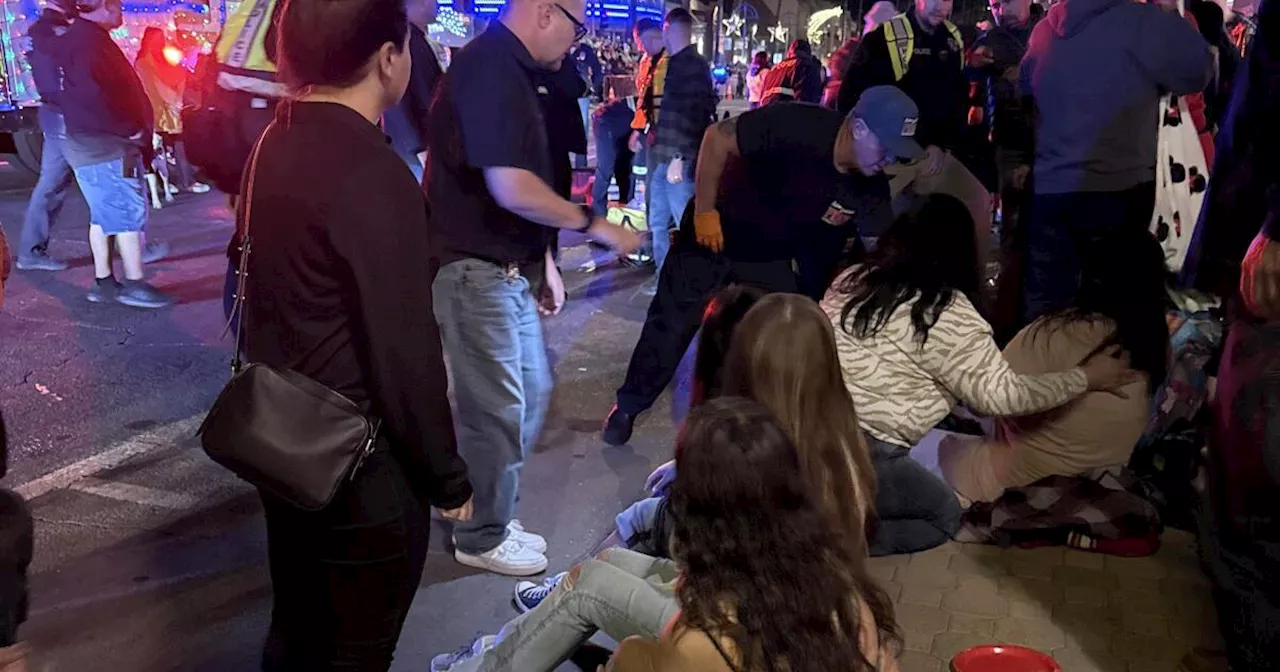 10 injured when motorcycle officer crashes into crowd at Palm Springs Festival of Lights Parade