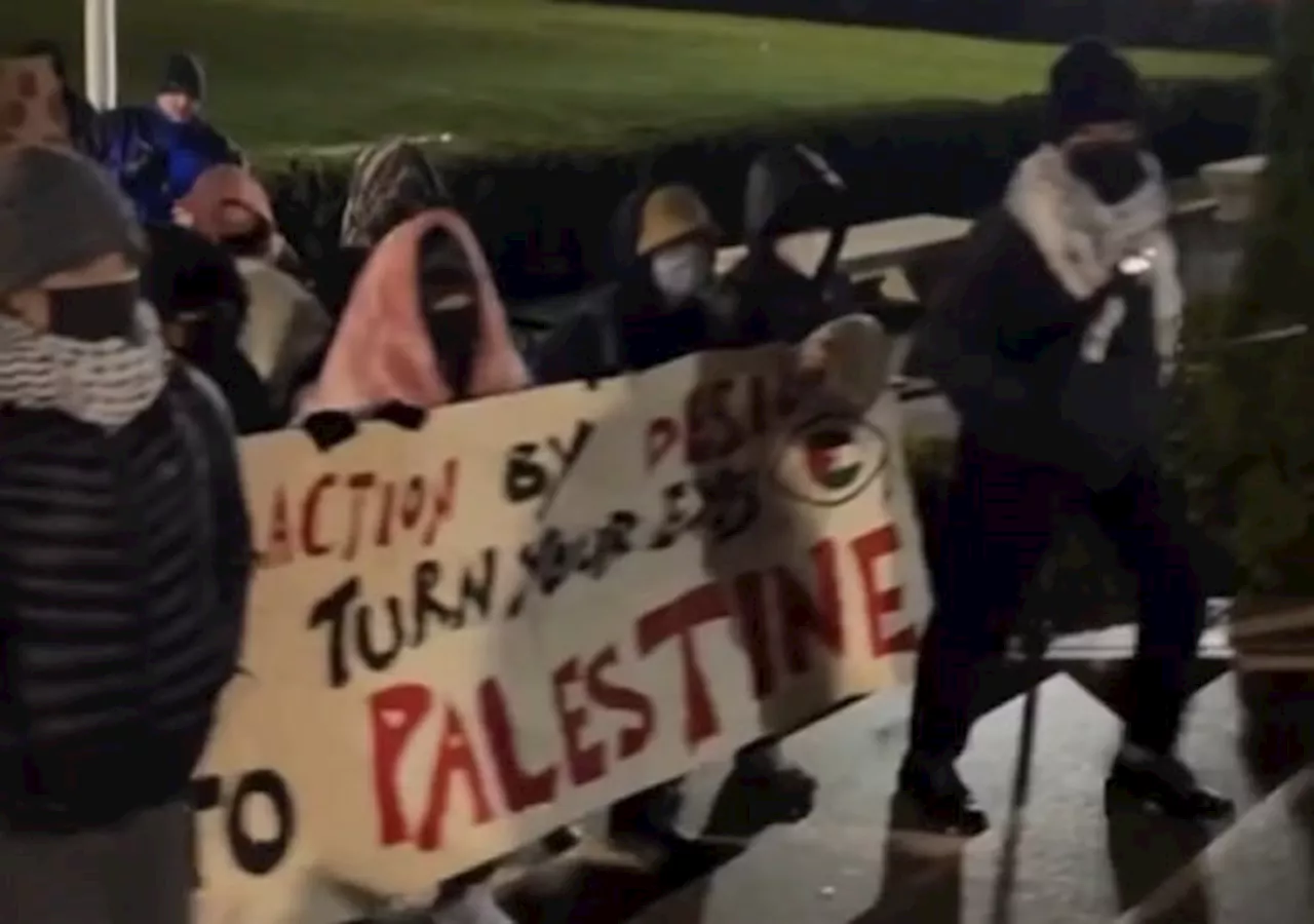 Anti-Israel Activists at Columbia University Protest at Tree Lighting Ceremony