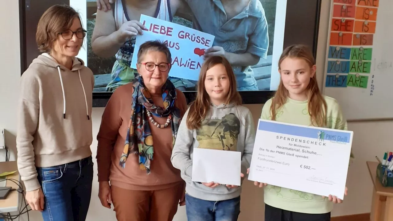 Gleißer Mittelschüler sammelten 502 Euro für Kinder in Moldawien