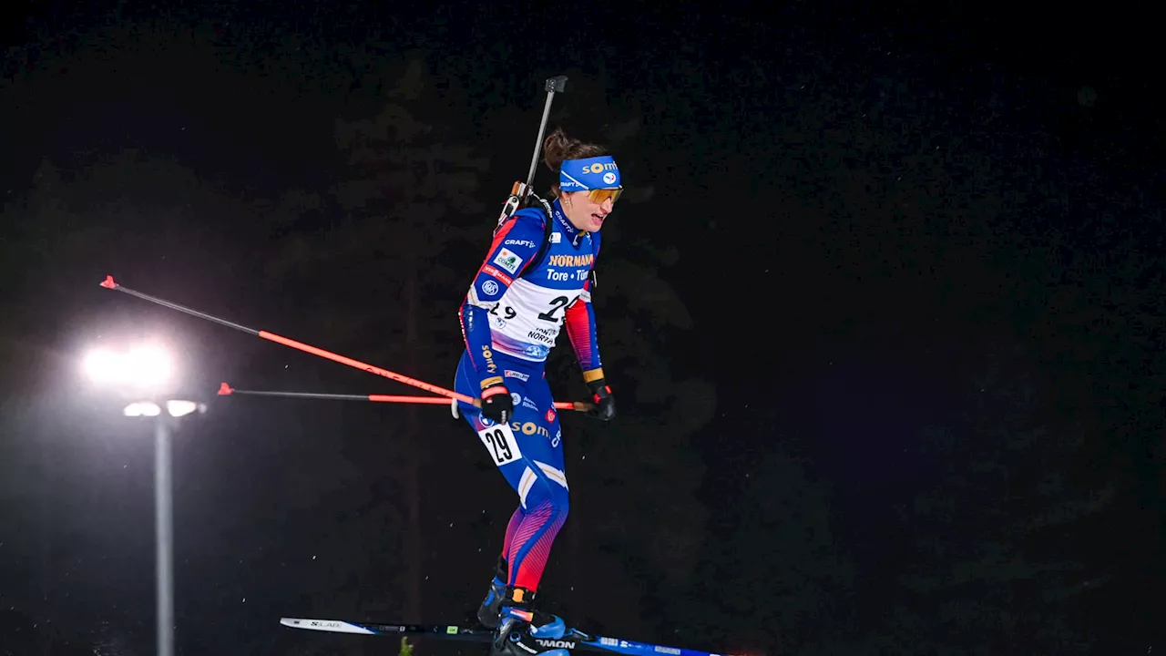 Biathlon: premier podium individuel de la saison pour Julia Simon sur la mass start de Kontiolahti