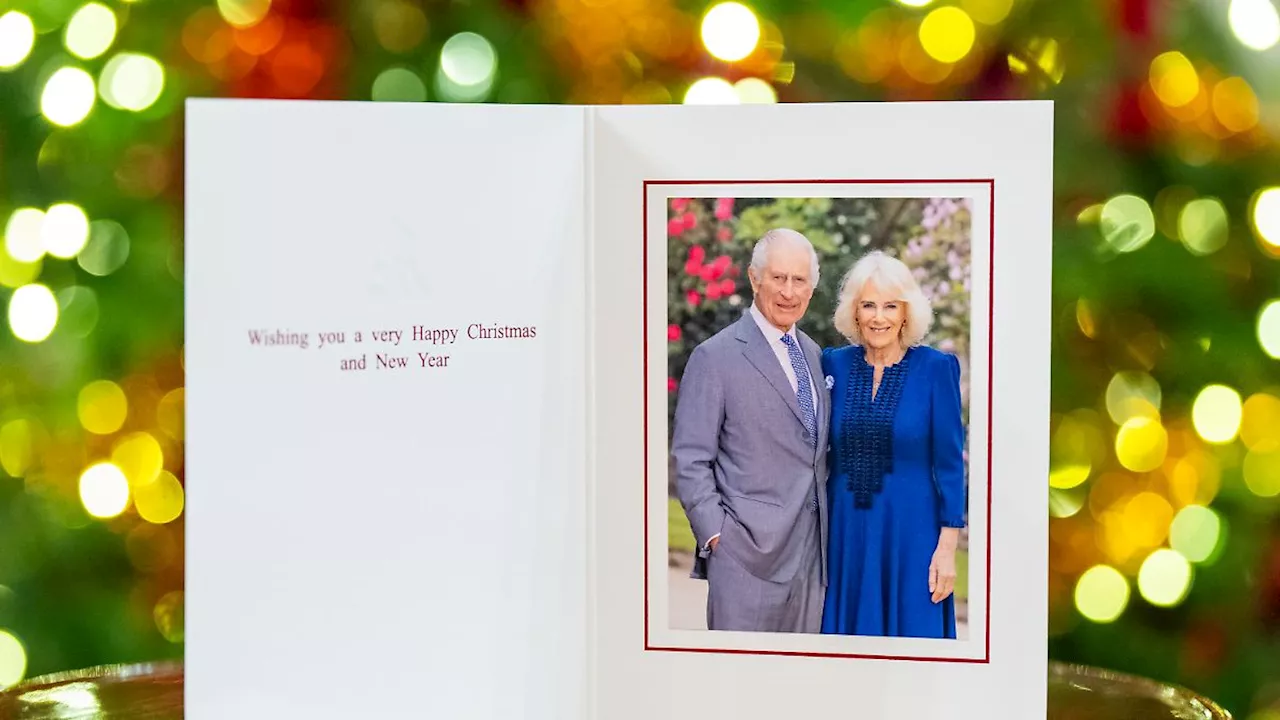 Weihnachtskarte von König Charles und Camilla – Foto-Detail mit Botschaft