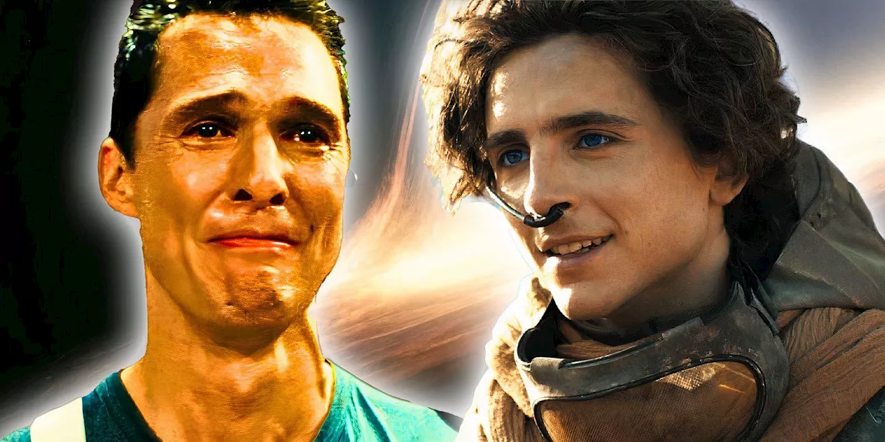 Matthew McConaughey & Timothée Chalamet Have An Interstellar Reunion 10 Years Later: &quot;My Movie Dad&quot;