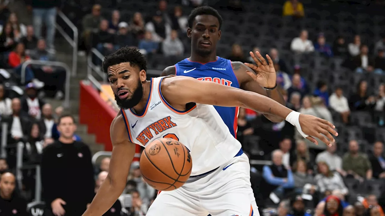 New York Knicks Lose Karl-Anthony Towns For Detroit Pistons Game