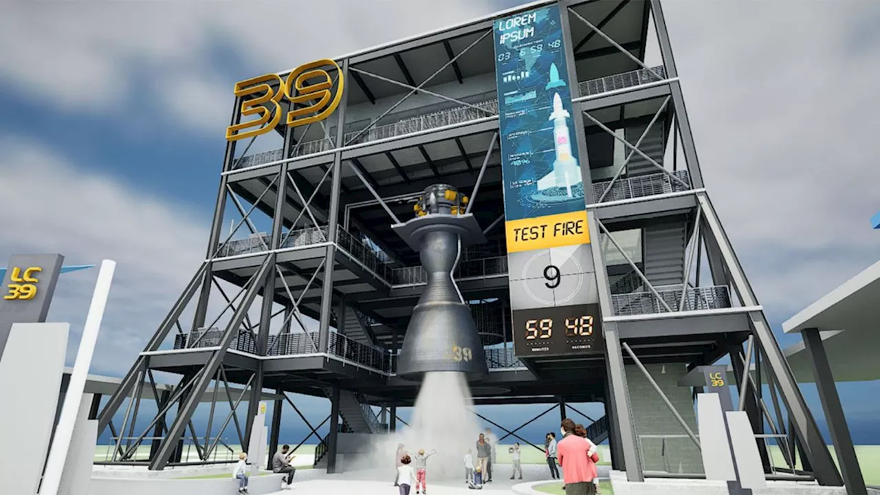 Kennedy Space Center viewing gantry gaining rocket engine test sim in 2025