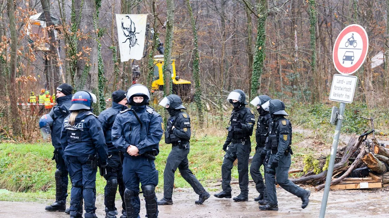 Großeinsatz in Unistadt: Person einbetoniert - Polizei räumt Wald für Neubaugebiet