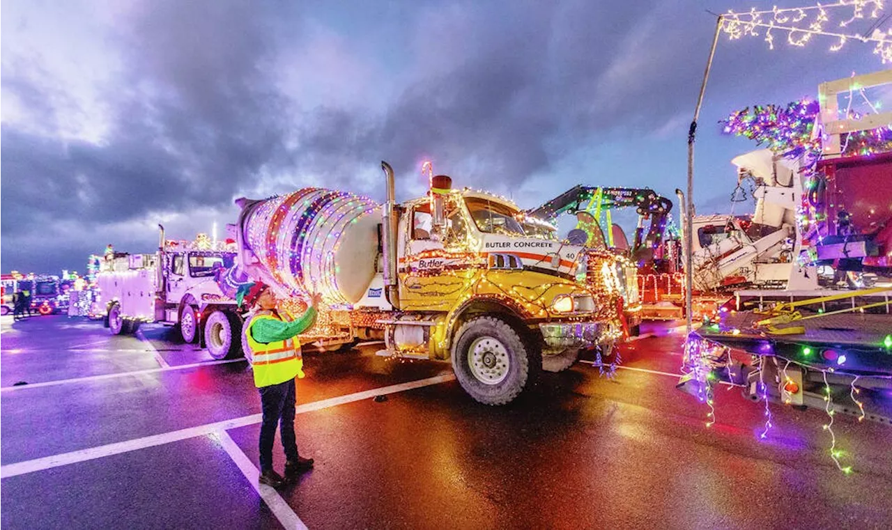 Rumbling parade of lights brings delight from Victoria to Langford