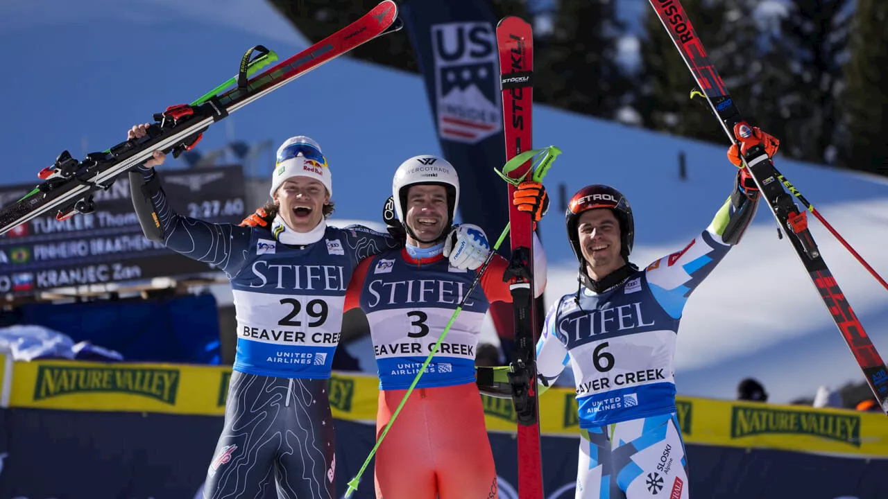 Tumler, a 35 anni il primo trionfo nel gigante a Beaver Creek: Braathen 2°, primo podio nella storia per il Brasile