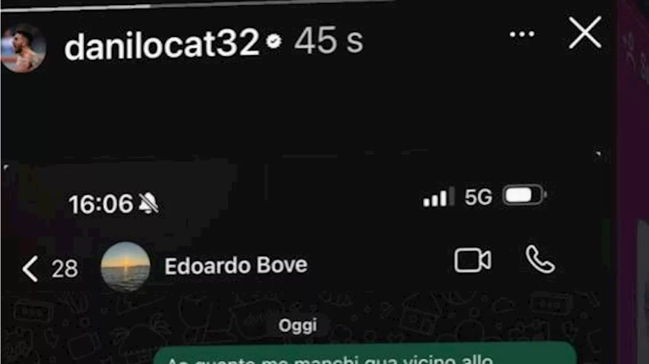 Cataldi posta la chat profetica con Bove prima del Cagliari: 'Oggi te la scaravello all’incrocio'