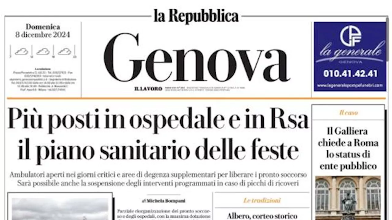 La Repubblica (ed. Genova) titola: 'Genoa avanti piano, Marassi resta tabù'