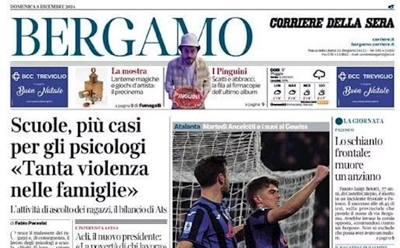 Vola Atalanta, la prima pagina del Corriere di Bergamo: 'Ora il Real fa meno paura'