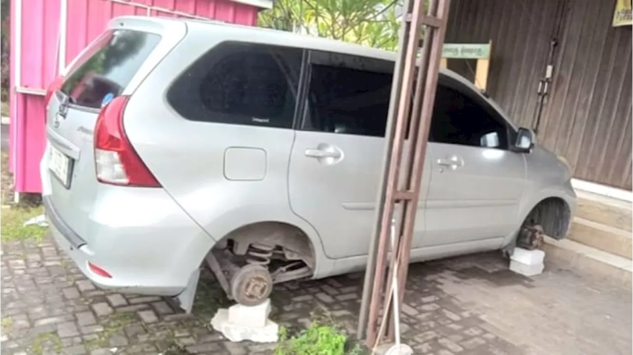 Marak Aksi Pencurian Ban dan Pelek Mobil Toyota Avanza Saat Parkir