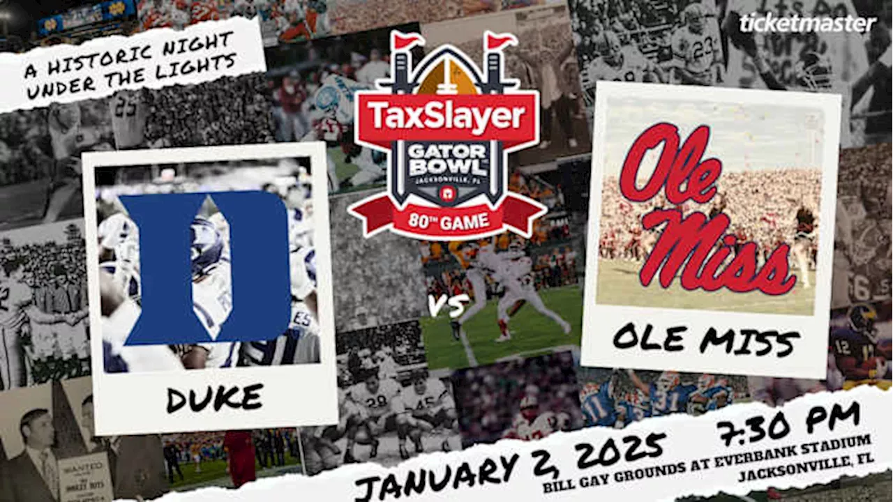 TaxSlayer Gator Bowl: High-powered Ole Miss, Duke to meet in 80th game