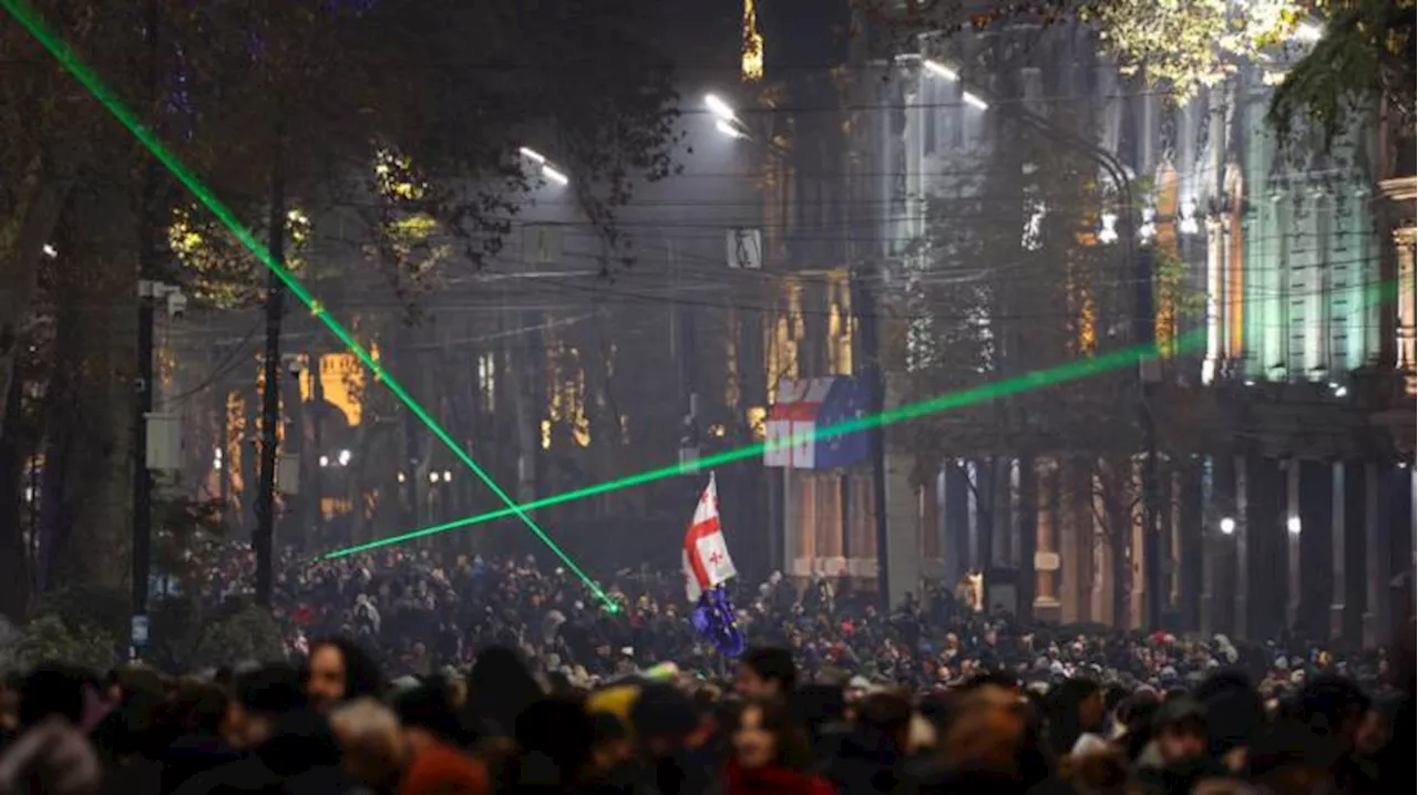 Thousands join 12th day of pro-EU protests in Georgia