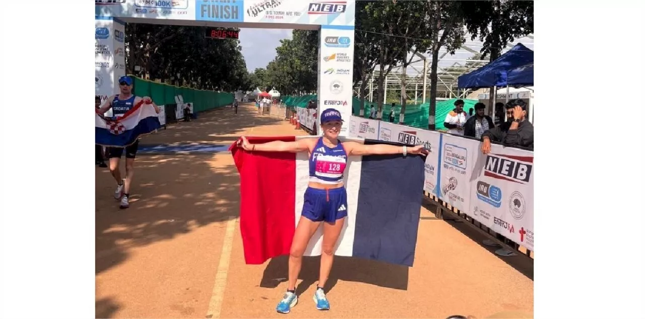 Louise-Marie Thévenin-Lebran d’Abbeville championne du monde par équipe sur 100 km en Inde