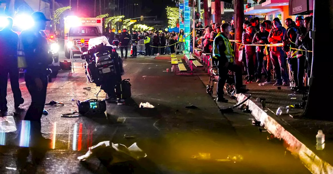 Palm Springs motorcycle officer reportedly popping a wheelie crashes into parade crowd, injuring 9