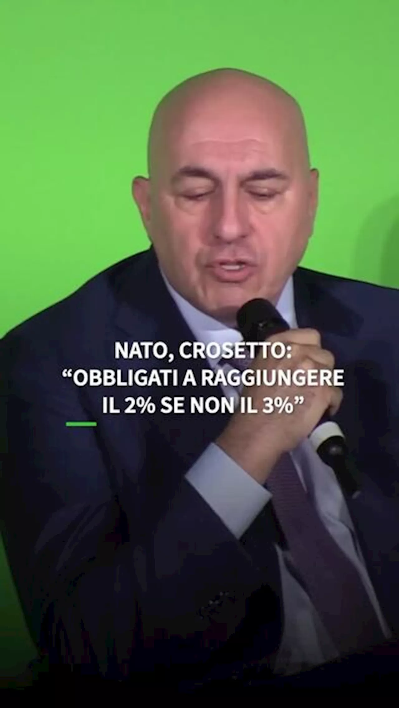 Nato, Crosetto: 'Obbligati a raggiungere il 2% se non il 3%'